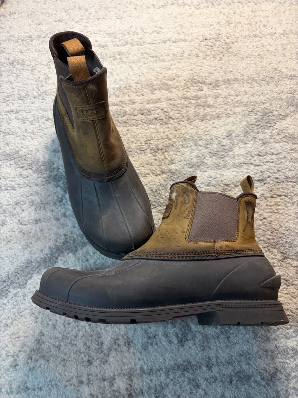 UGG Men’s Biltmore Chelsea Weather Boot Brown Leather Size 10